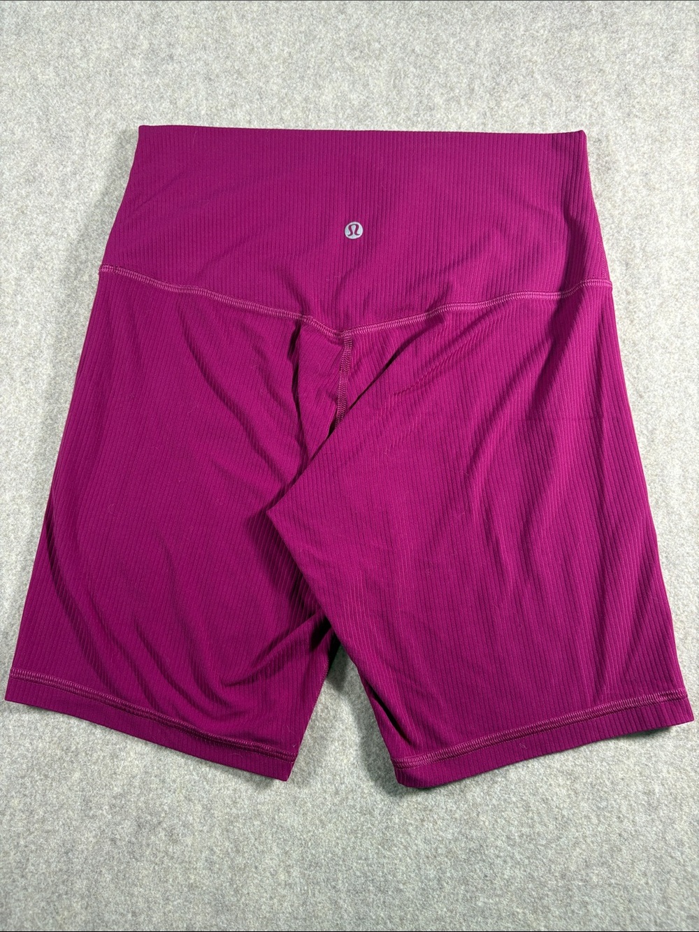Lululemon Align Ribbed High Rise Short 8” Magenta Purple Size 8 Biker EUC